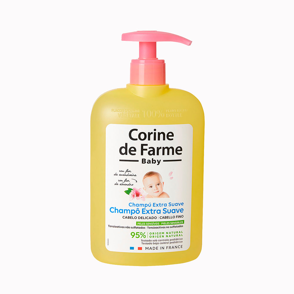 Shampoo Extra Sueva Cabello Delicado / Cebello fino Baby Corine de Farme - 500mL