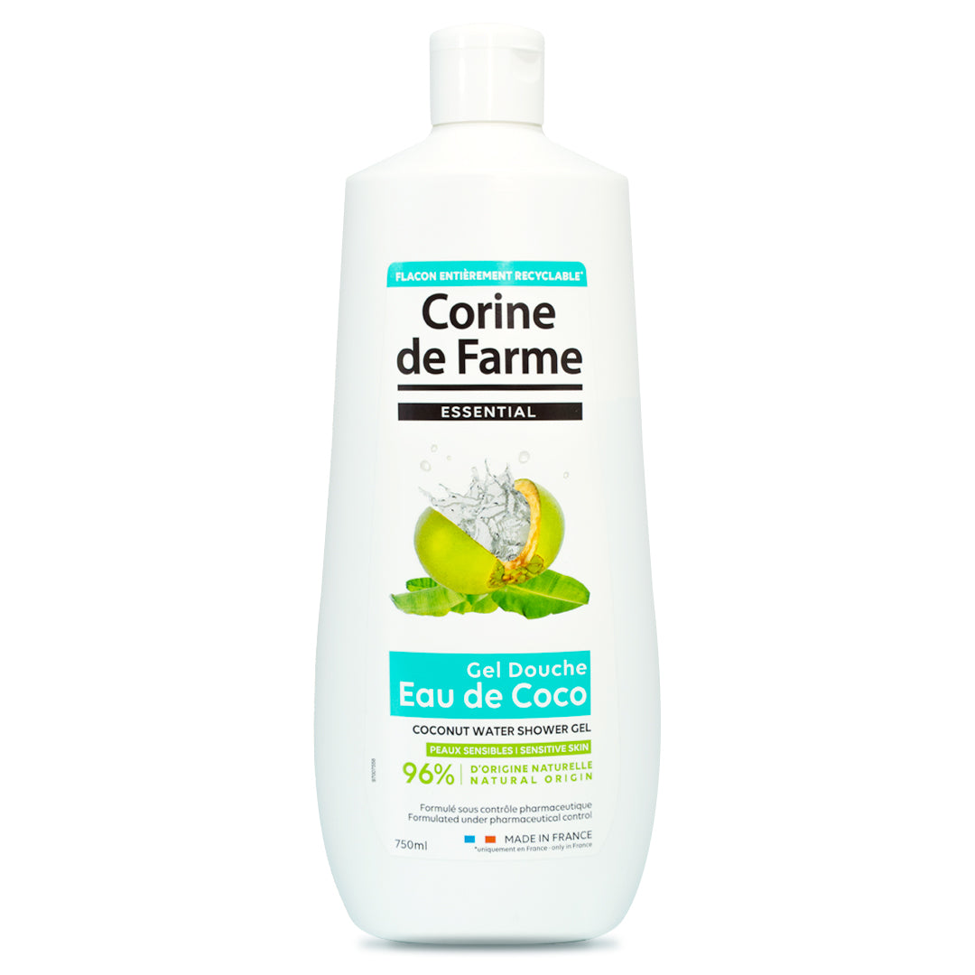 Gel de Baño Esencial Agua de Coco Corine de Farme - 750mL