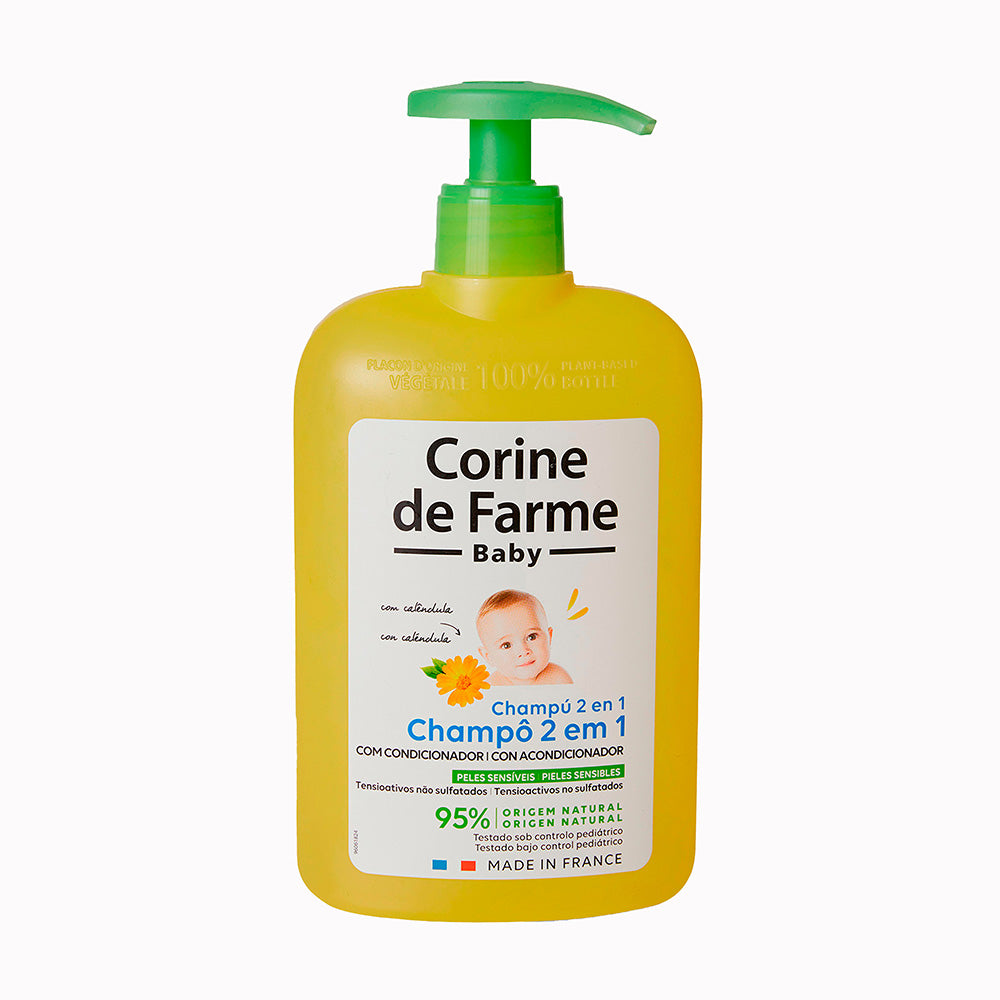 Shampoo 2 en 1 con Acondicionador y Calendula Baby Corine de Farme - 500mL
