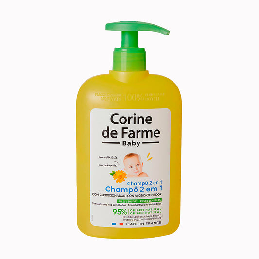 Shampoo 2 en 1 con Acondicionador y Calendula Baby Corine de Farme - 500mL